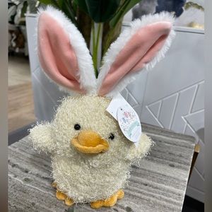 Easter Chick with Bunny Ears Fluffy Plush NWT